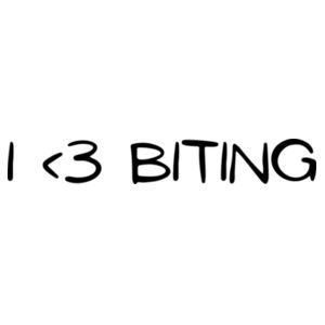 i heart biting - dark text Design