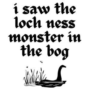 loch ness monster in the bog Design
