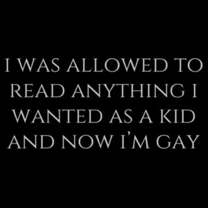 i was allowed to read anything - light text Design
