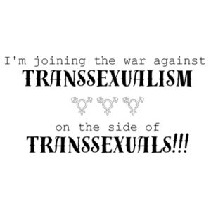 the war on transsexuality - dark text Design