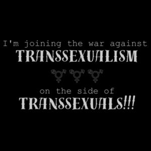 the war on transsexuality - light text Design